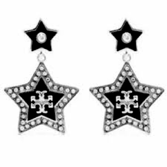 Tory Burch Jewelry - Tory Burch silver falling star drop earrings